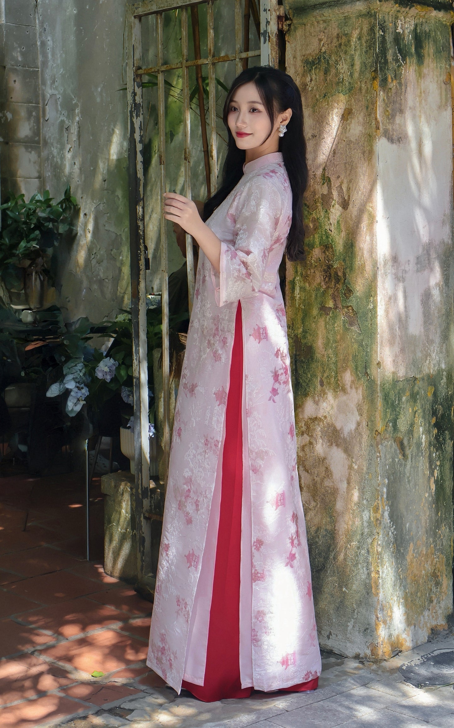 ADDISON Pastel pink ao dai set | Women ao dai Vietnamese