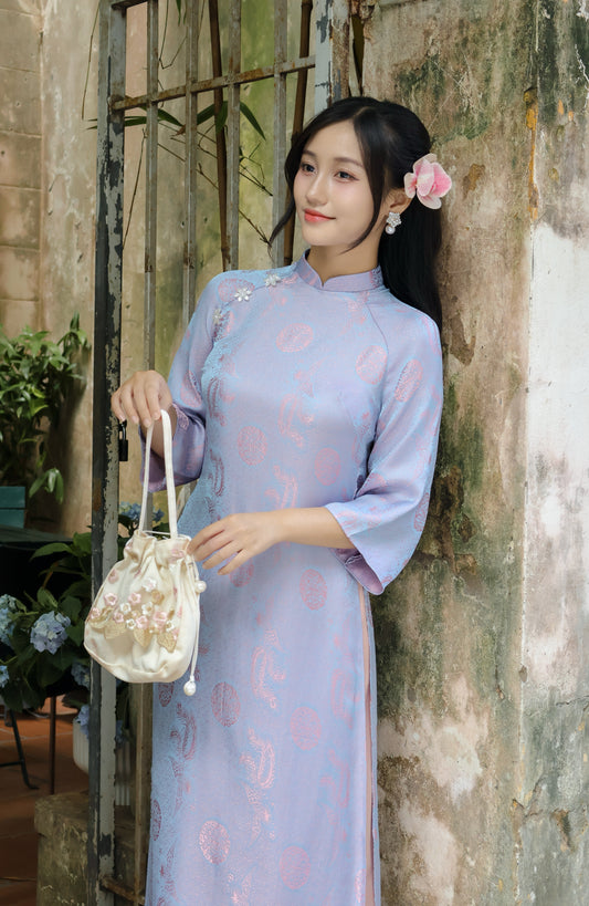 STELLA Light Purple ao dai set | Traditional ao dai vietnamese