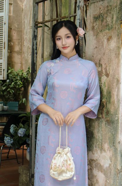 STELLA Light Purple ao dai set | Traditional ao dai vietnamese
