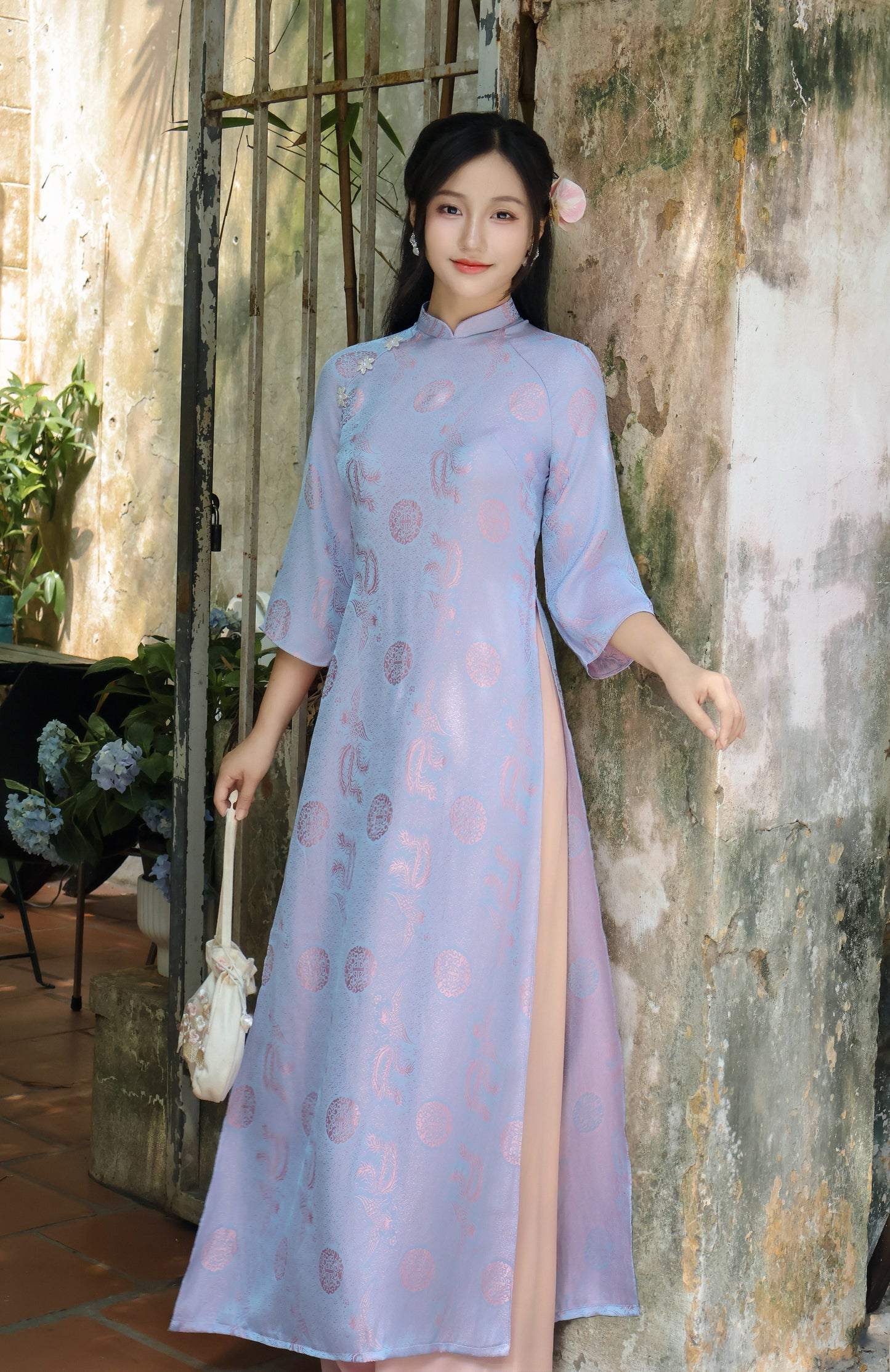 STELLA Light Purple ao dai set | Traditional ao dai vietnamese