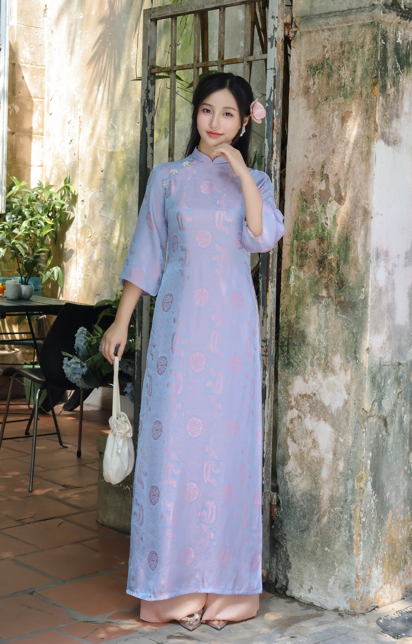STELLA Light Purple ao dai set | Traditional ao dai vietnamese