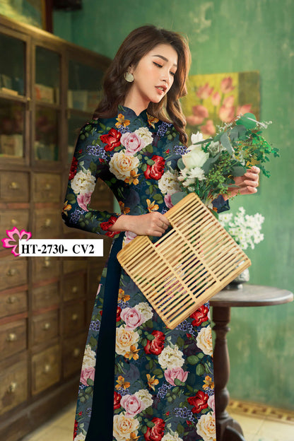3D Ao Dai For Women | Rose Printed Ao Dai Vietnam
