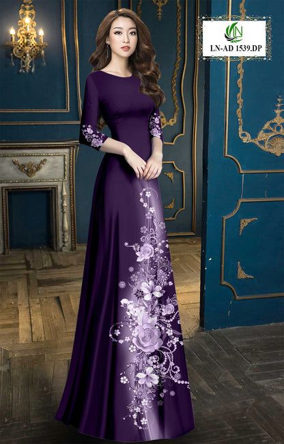 Pre-order 3D Ao Dai: Vietnamese Ao Dai for Women – Printed Floral Traditional Ao Dai-  Elegant Vietnamese Dress