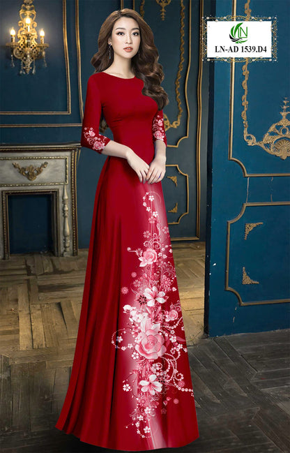 Pre-order 3D Ao Dai: Vietnamese Ao Dai for Women – Printed Floral Traditional Ao Dai-  Elegant Vietnamese Dress