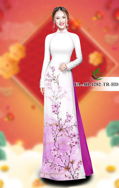 Pre-order: 3D Printed Women Ao Dai with Pants | Uniform Ao Dai | Customized Ao Dai