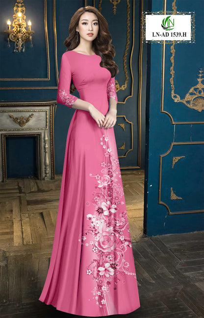 Pre-order 3D Ao Dai: Vietnamese Ao Dai for Women – Printed Floral Traditional Ao Dai-  Elegant Vietnamese Dress