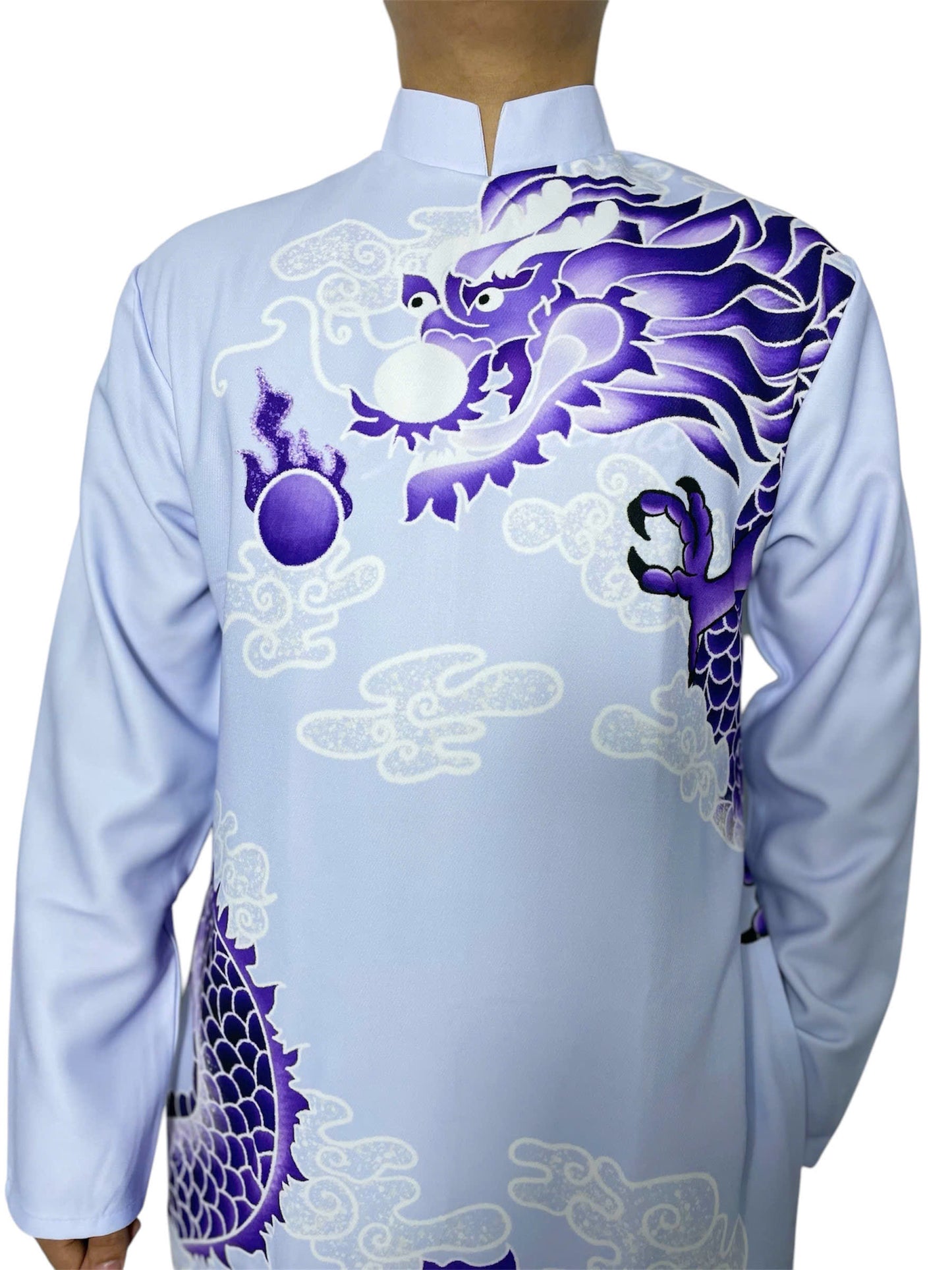 Gray 3D Printed Ao Dai Men Dress | Modern Ao Dai For Men