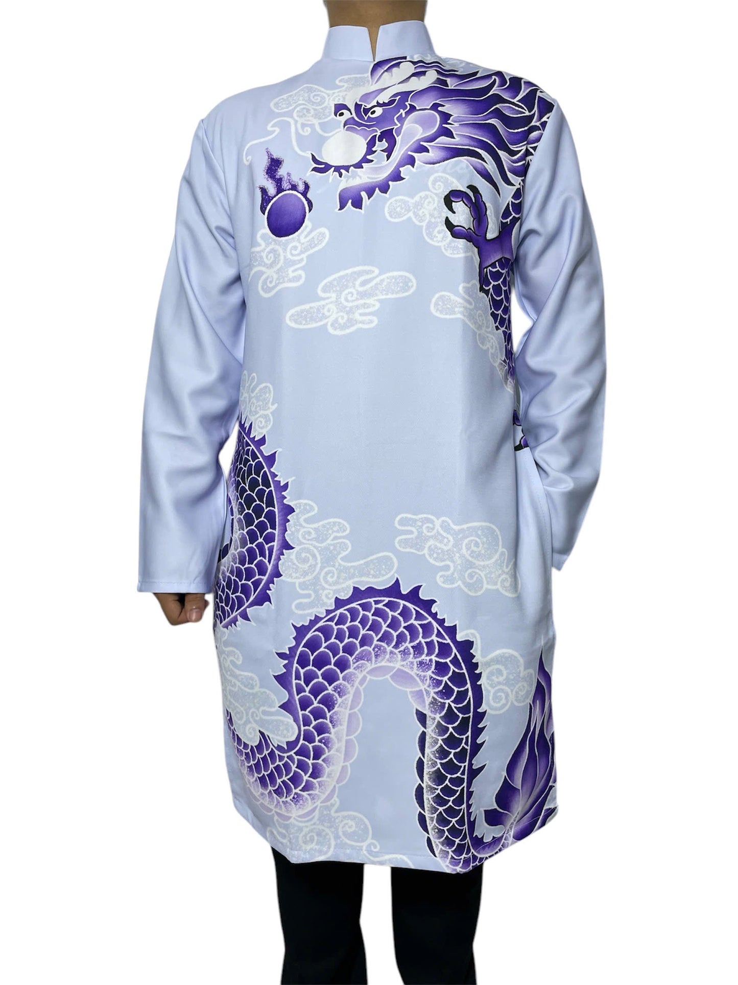 Gray 3D Printed Ao Dai Men Dress | Modern Ao Dai For Men