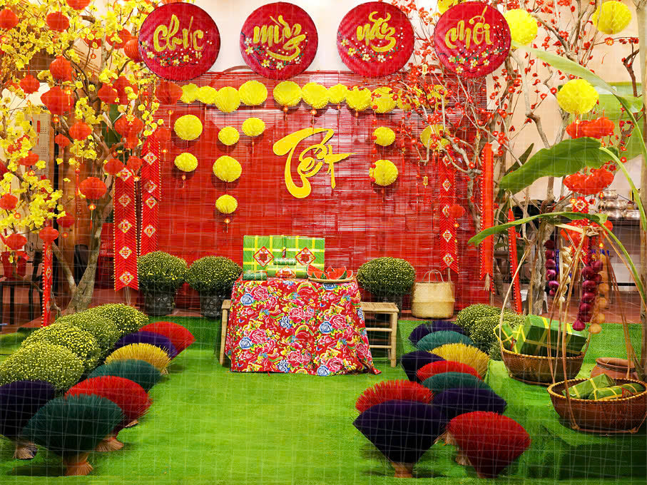 Backdrop Tết 2025 | Tết Decorations | Vietnamese New Year | PNG1234