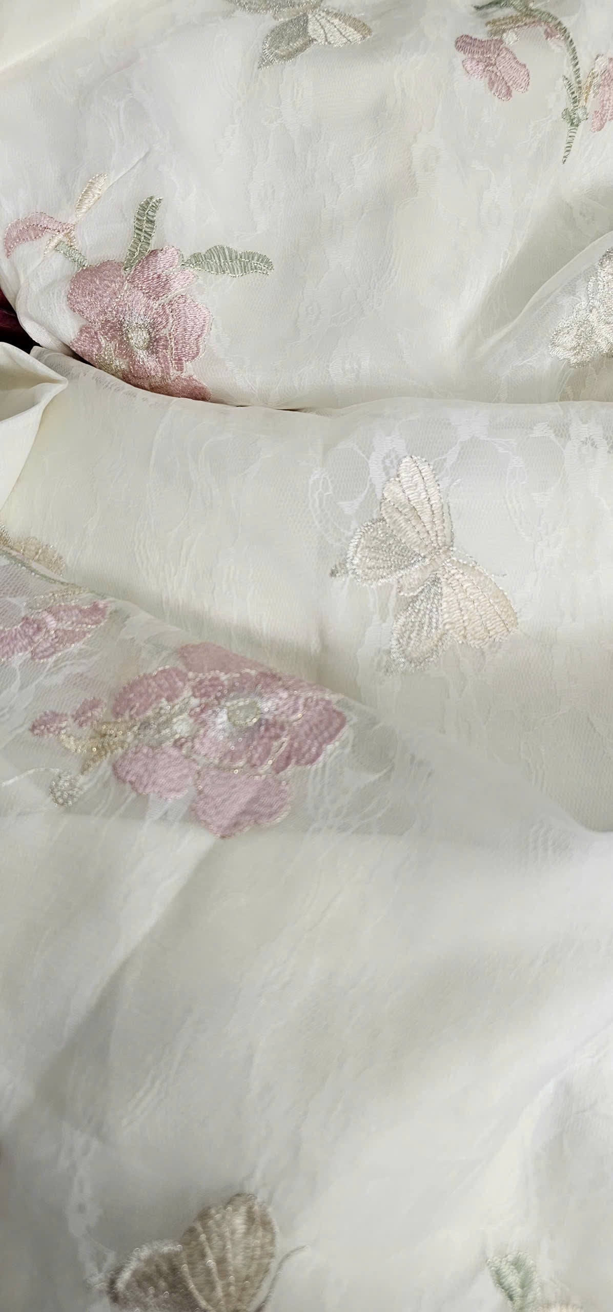 AN White organza silk ao dai | Modern Vietnamese Ao Dai | No pants