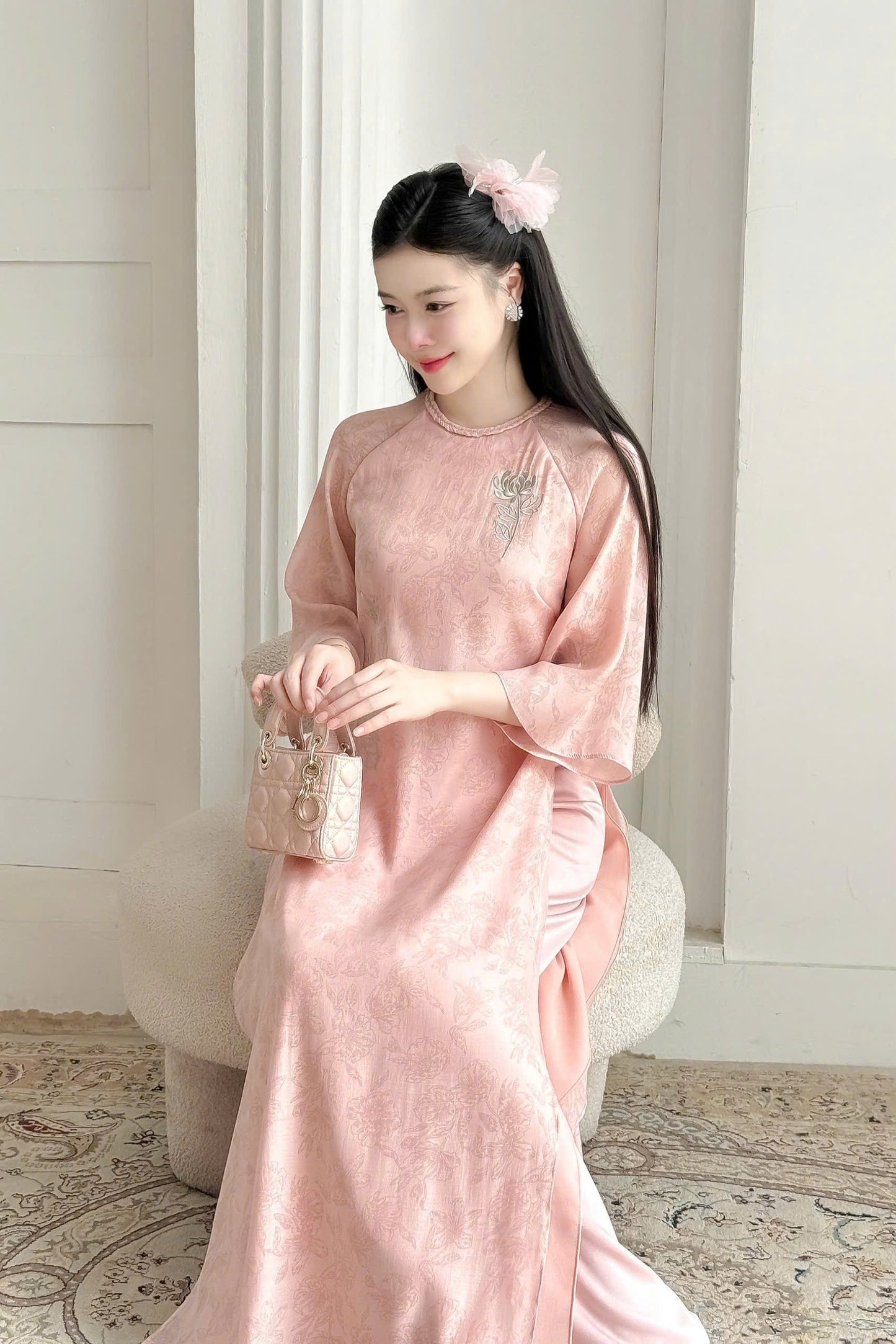 Nha Lam Ao Dai | Peony Chrysanthemum Ao Dai Set