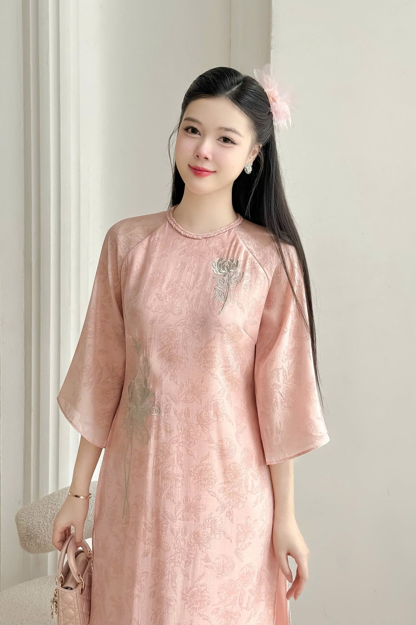 Nha Lam Ao Dai | Peony Chrysanthemum Ao Dai Set