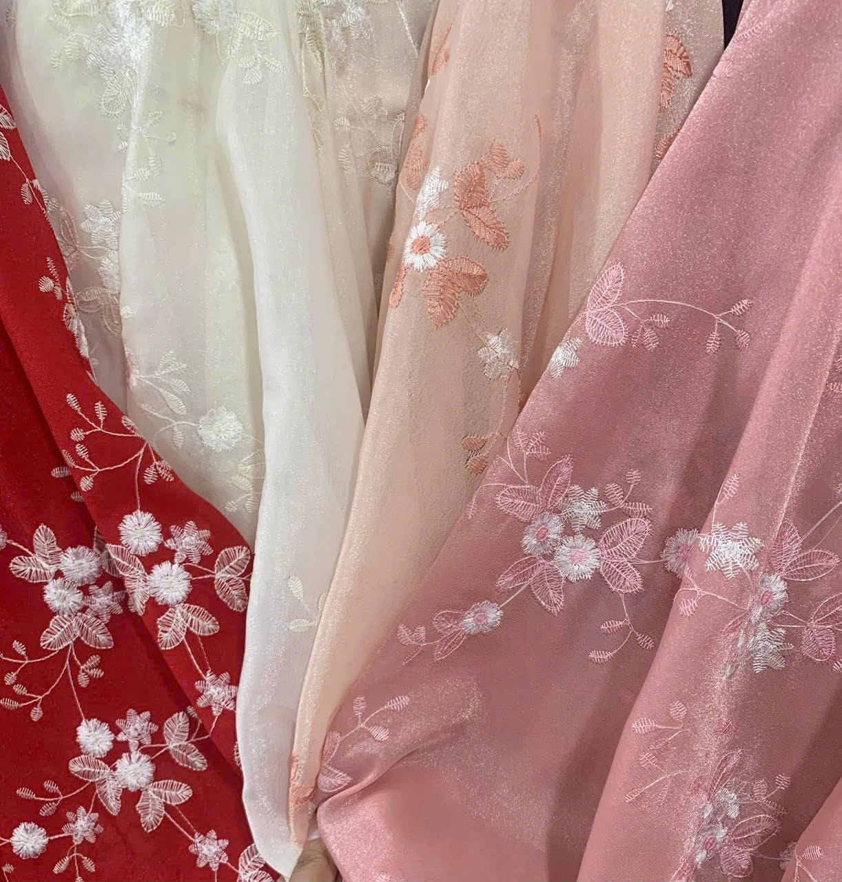 Floral Embroidery Ao Dai | Vietnamese Ao Dai Modern | Women Ao Dai