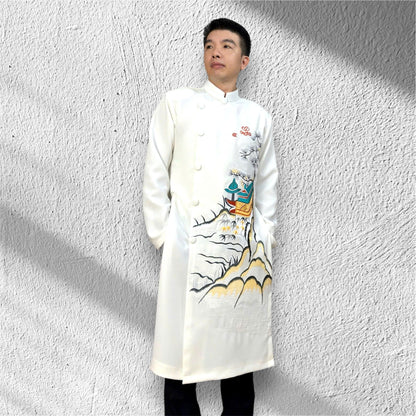 Embroidered Ao Dai For Men | Traditional Ao Dai Landscape