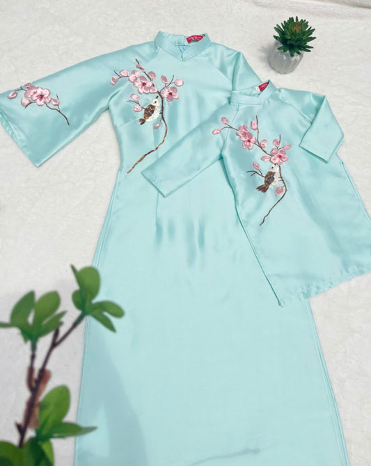 Mint Green Ao Dai For Girls - Ao Dai Dress