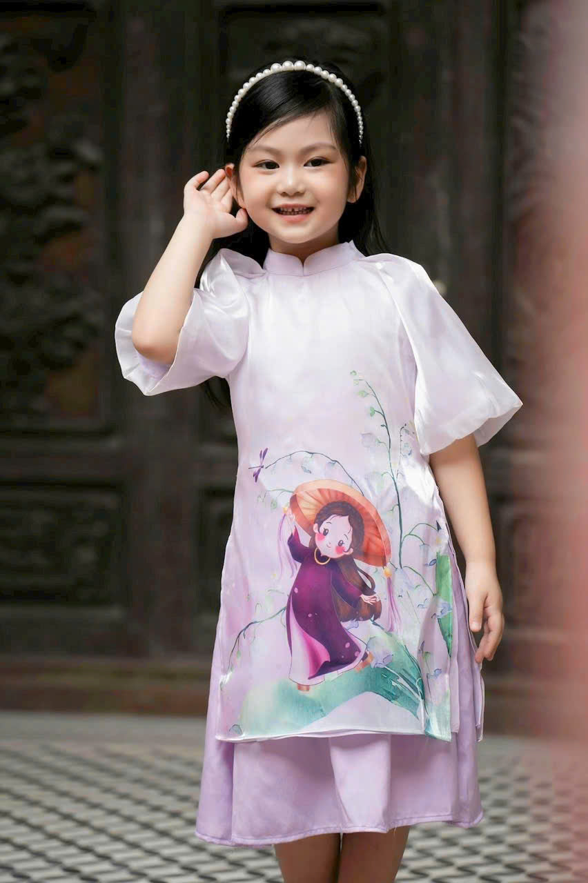 Princess Girl's Ao Dai Set - Ao Dai For Daughter