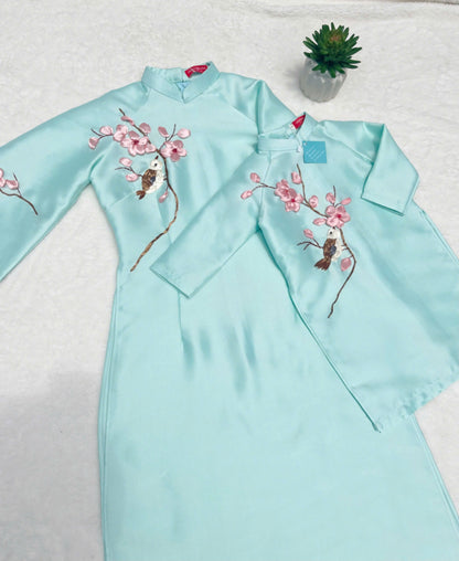 Mint Green Ao Dai For Girls - Ao Dai Dress