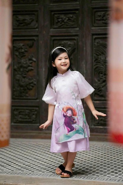 Princess Girl's Ao Dai Set - Ao Dai For Daughter