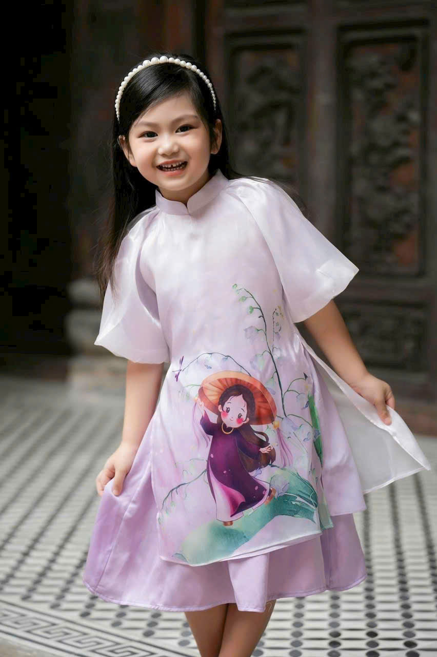 Princess Girl's Ao Dai Set - Ao Dai For Daughter