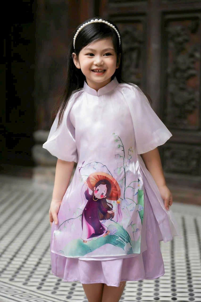 Princess Girl's Ao Dai Set - Ao Dai For Daughter