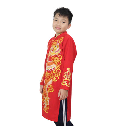 Dragon Vietnamese Boy Ao Dai - Vietnamese Long Dress Ao Dai For Kid | 2 Colors