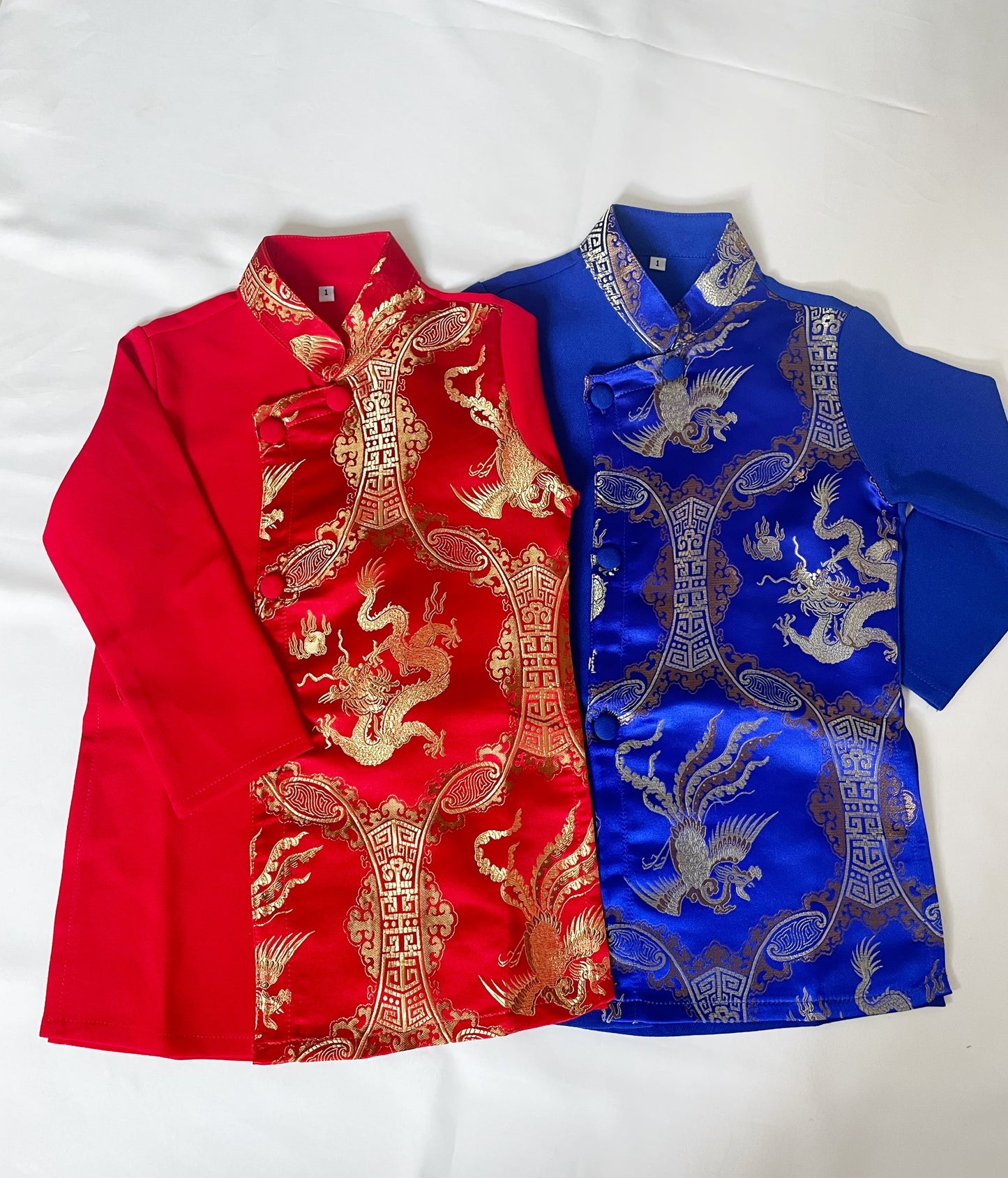 Áo Dài Gấm Bé Trai - Vietnamese Long Dress Ao Dai For Kid | 3 Colors