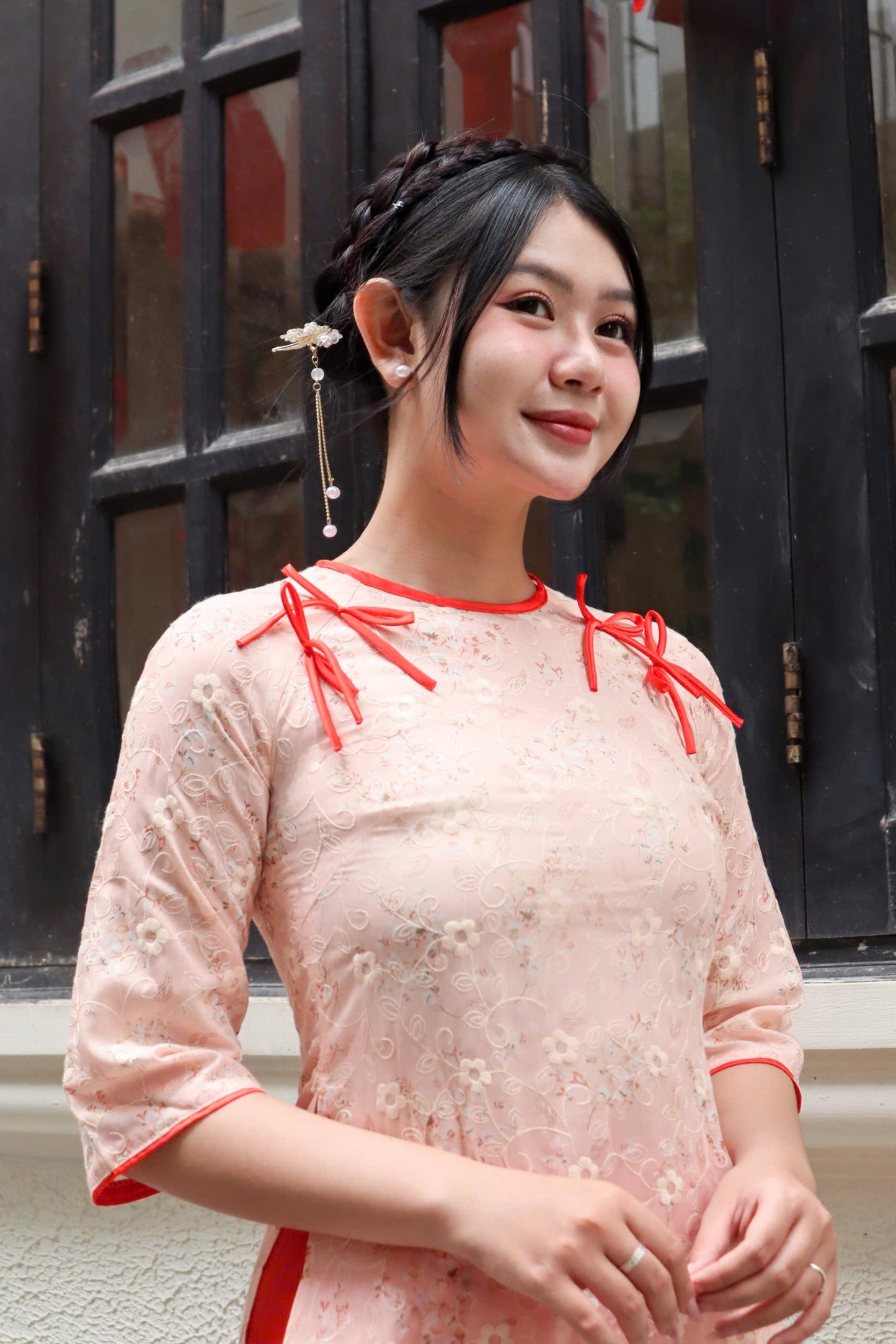 Orange Thu Boi Ao Dai Set | Ao Dai For Women