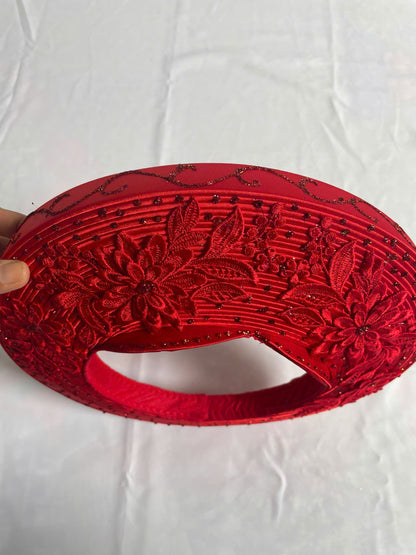 Red Hat Ao Dai For Bride - Headband for Ao Dai Dress - Khăn Đóng Cô Dâu