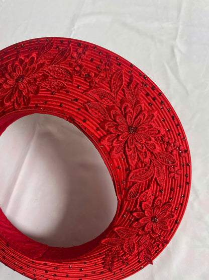 Red Hat Ao Dai For Bride - Headband for Ao Dai Dress - Khăn Đóng Cô Dâu