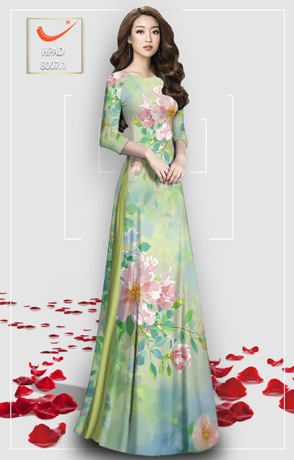 Pre-order 3D Ao Dai: Vietnamese Ao Dai for Women – Printed Floral Traditional Ao Dai-  Elegant Vietnamese Dress