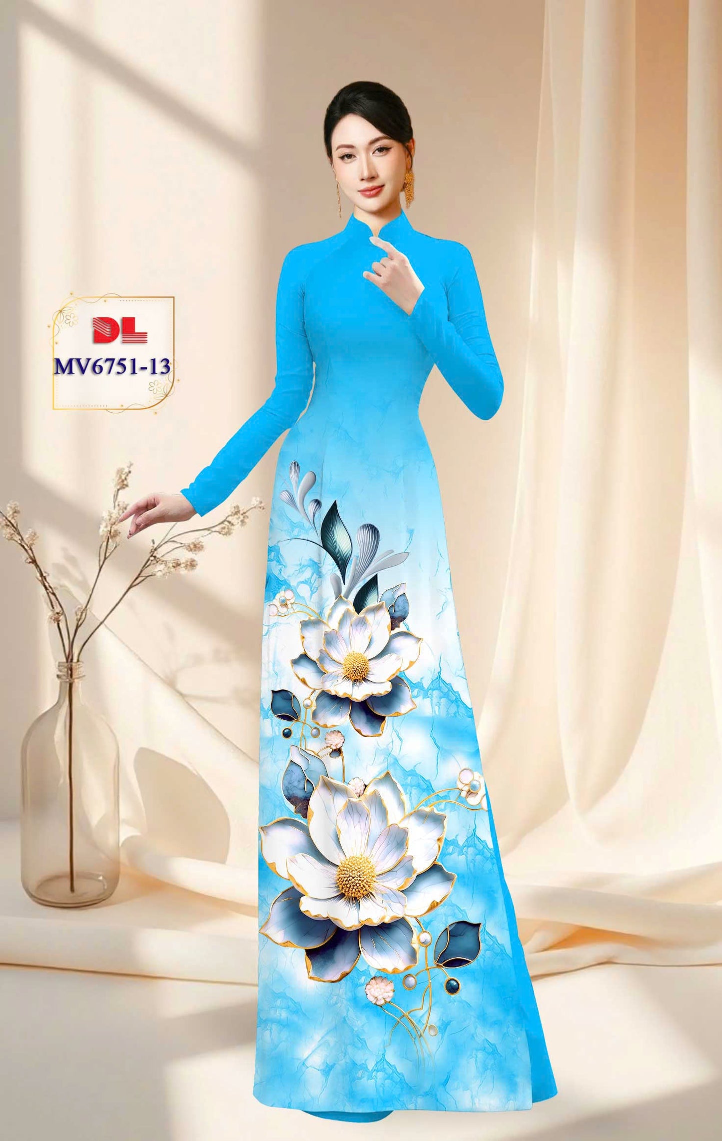 Pre-order: Traditional Vietnamese Ao Dai | 3D Printed Women Ao Dai with Pants