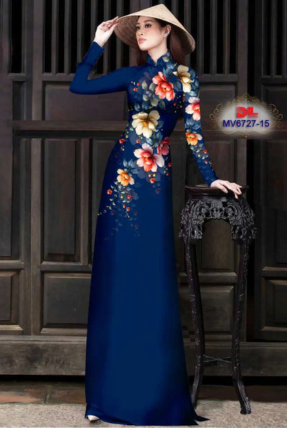 Pre-order:  Traditional Vietnamese long dress | 3D Printed Women Ao Dai with Pants | Custom Ao Dai