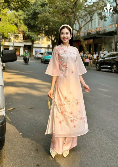 Dao Vietnamese Traditional Ao Dai For Women - Double Layers Chiffon Silk Ao Dai Women - Ao Dai Viet Nam