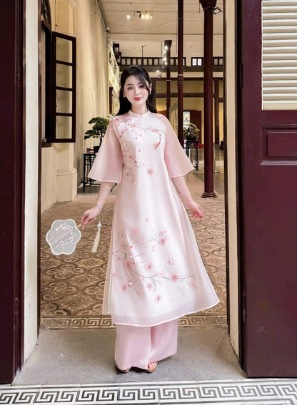 Dao Vietnamese Traditional Ao Dai For Women - Double Layers Chiffon Silk Ao Dai Women - Ao Dai Viet Nam