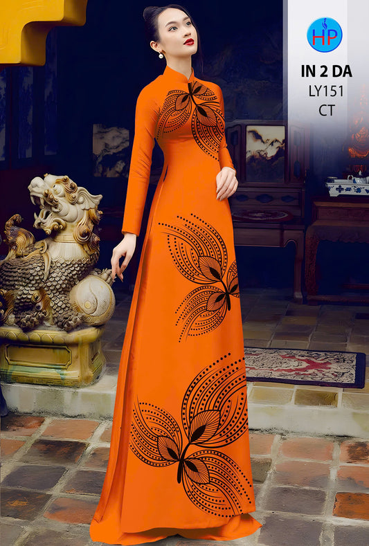 Pre-order: 3D Printed Silk Ao Dai For Women - Traditional Ao Dai - Vietnamese Ao Dai