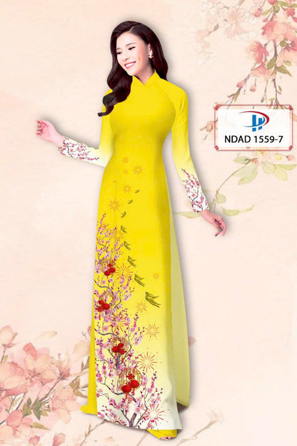 Pre-order: 3D Printed Flower Ao Dai - Traditional Vietnamese Dress for Women