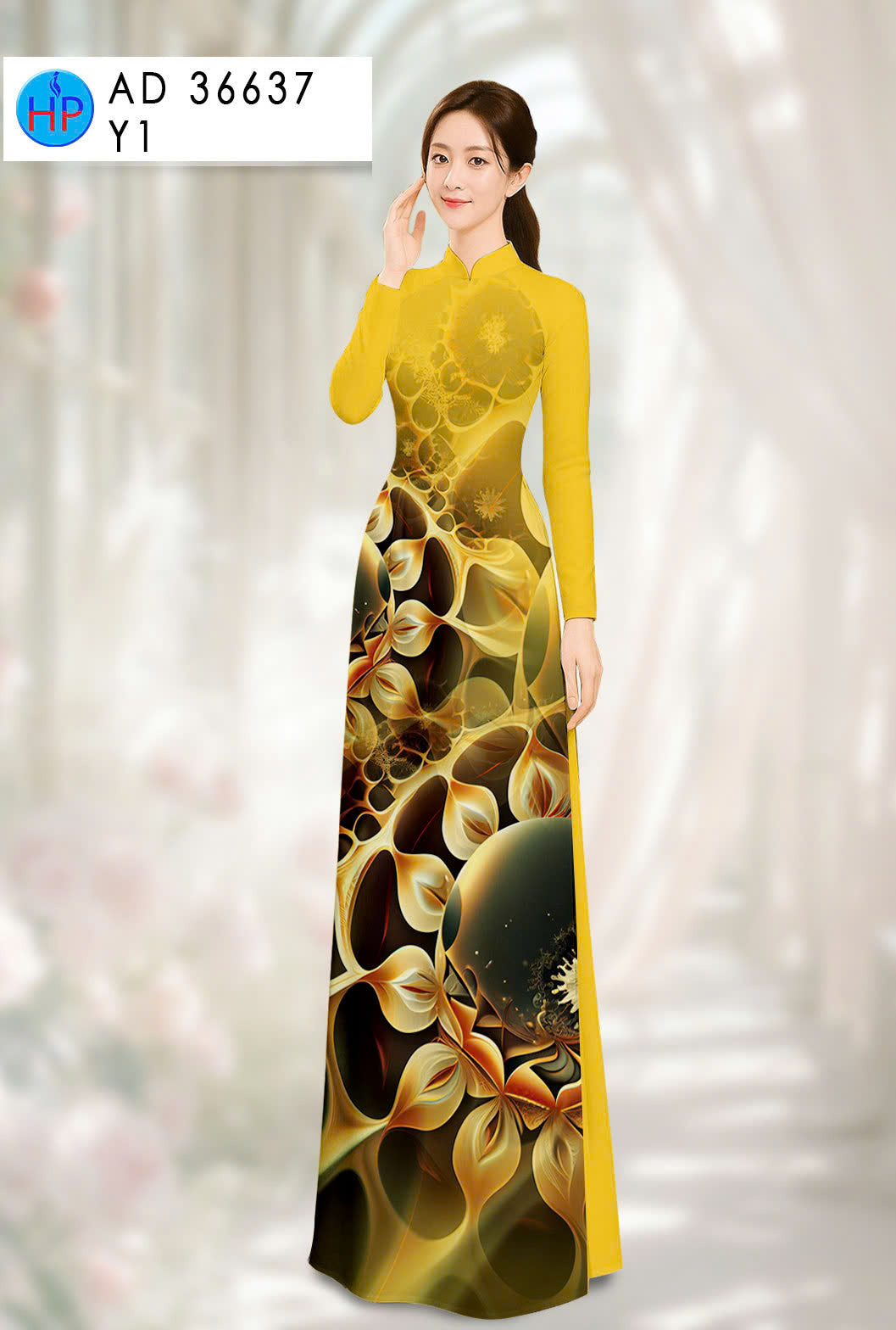 Pre-order: 3D Printed Silk Ao Dai For Women - Traditional Ao Dai Dress - Mã Não Silk Ao Dai
