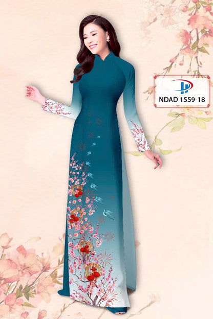 Pre-order: 3D Printed Flower Ao Dai - Traditional Vietnamese Dress for Women