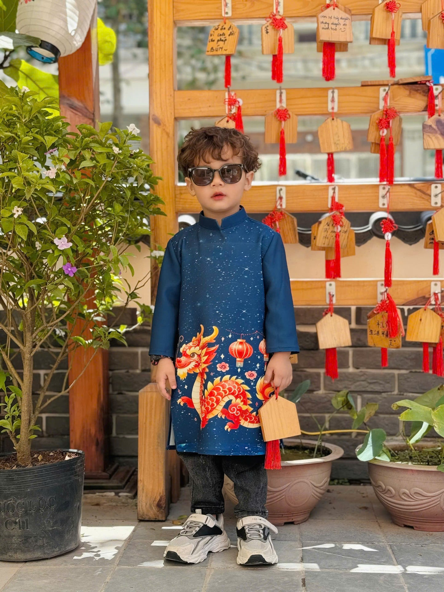 Blue Dragon Ao Dai For Boy