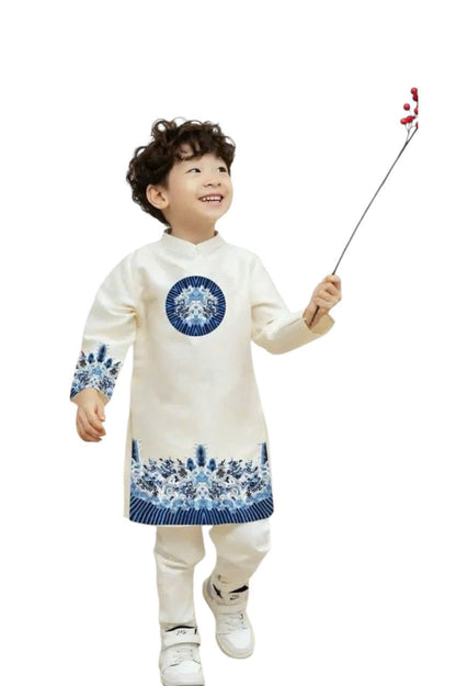 White Vietnamese Boy Ao Dai | Boy's Dress