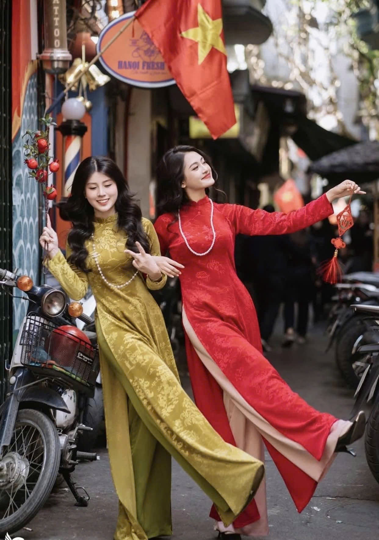 Velvet Vietnamese Ao Dai | Áo Dài Truyền Thống | Women Ao Dai