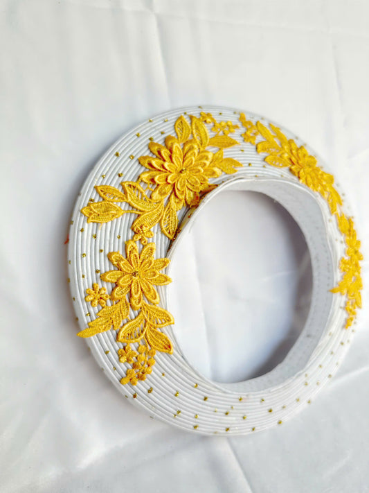White Hat Ao Dai For Bride - Headband for Ao Dai Dress - Khăn Đóng Cô Dâu
