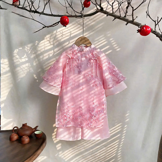 Set Ao Dai Mỹ Chi- Ao Dai For Baby Girls | Vietnamese Long dress