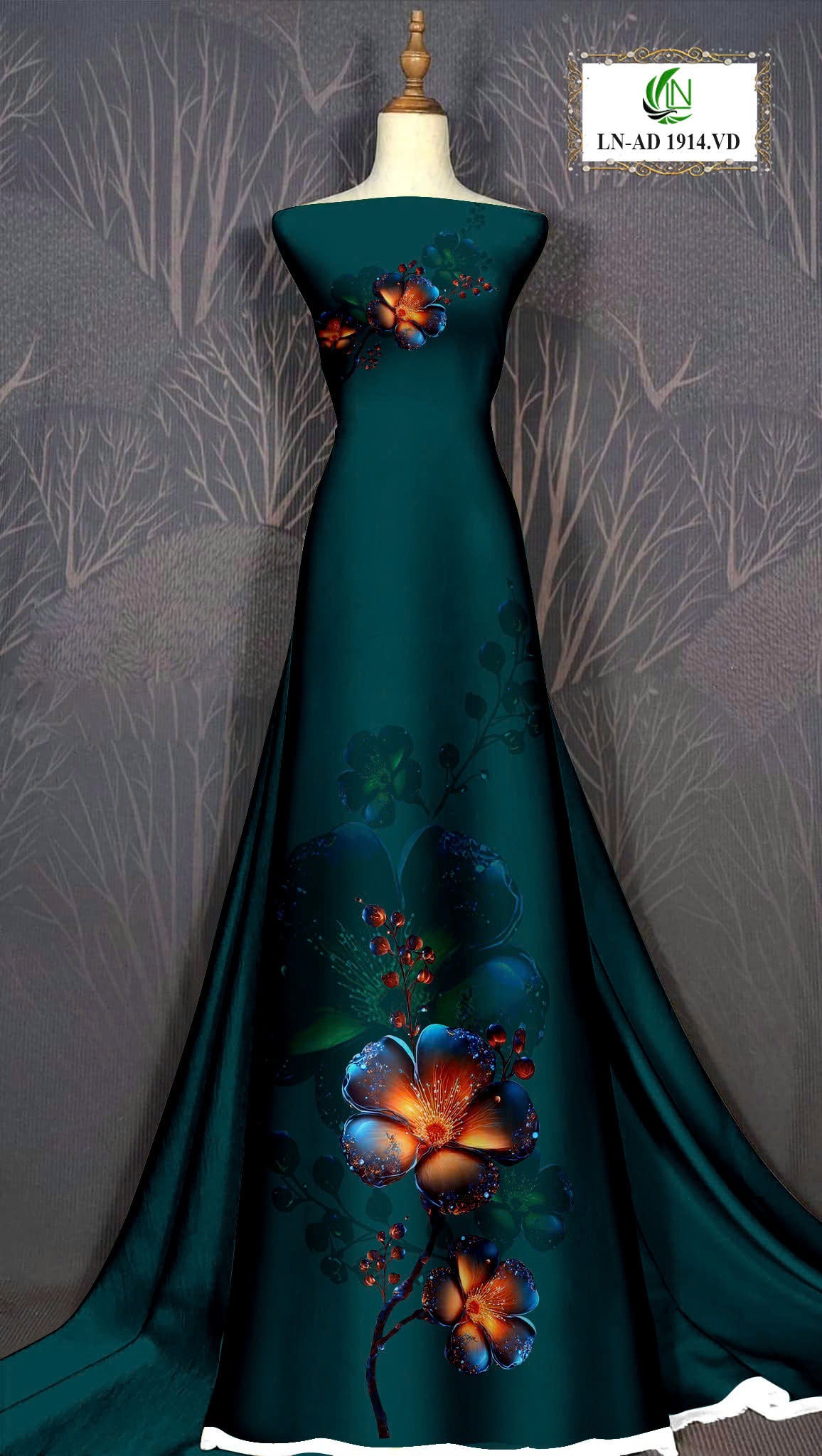 Pre-order: 3D Printed Silk Ao Dai For Women - Custom Traditional Ao Dai Style