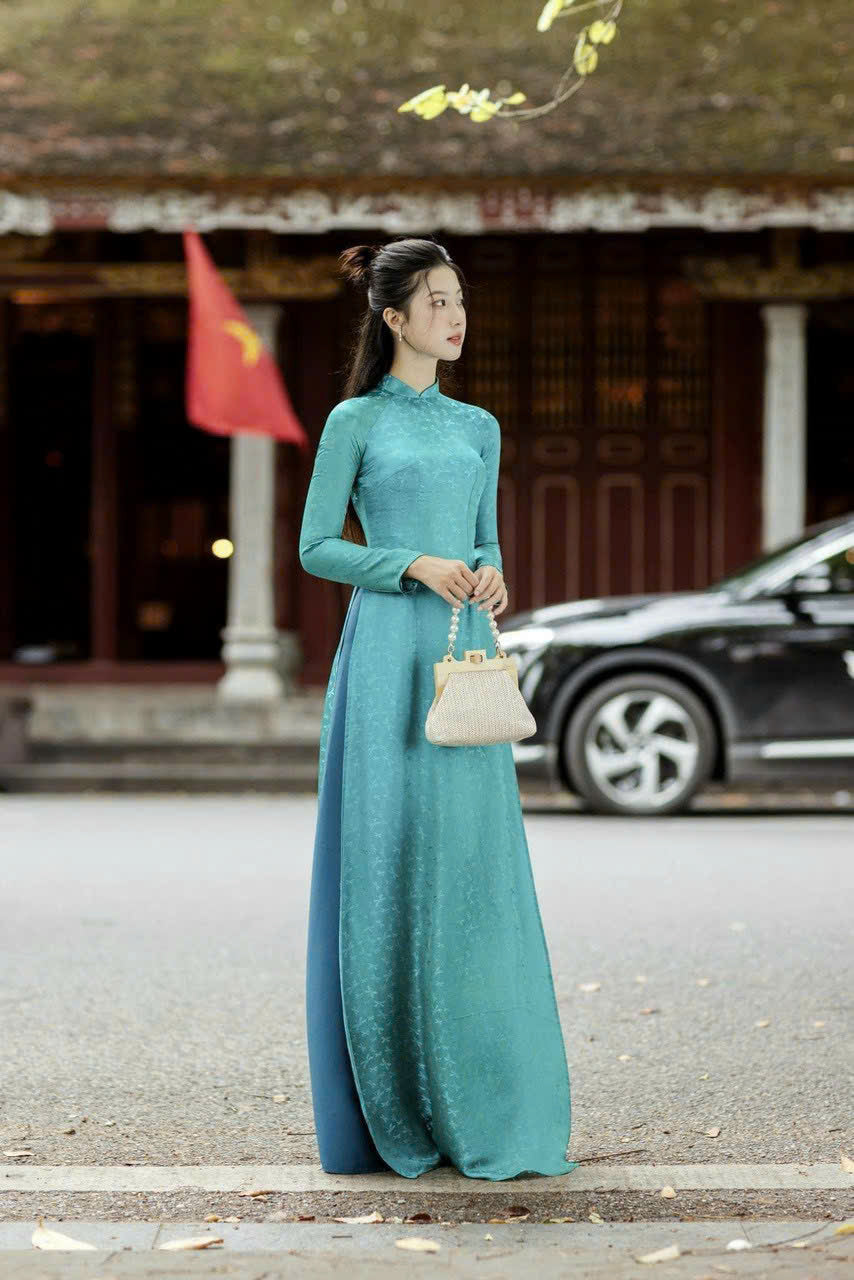 Blue Gam Vietnamese Ao Dai | Áo Dài Truyền Thống | Women Ao Dai