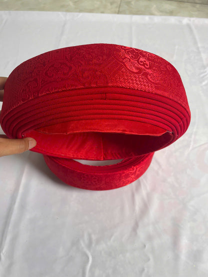 Red Hat Ao Dai For Groomsmen- Headband for Ao Dai Dress - Khăn Đóng Chú Rể