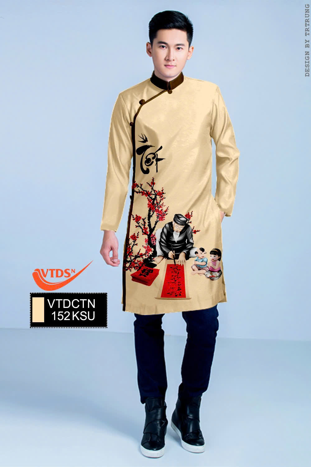 Vietnamese Traditional Ao Dai For Men | Vietnamese Lunar New Year