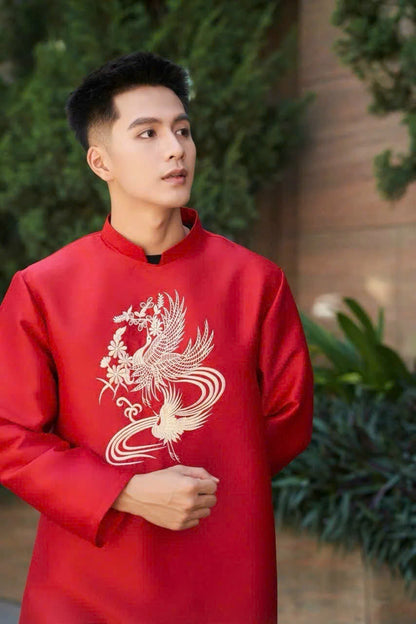 Modernized Ao Dai For Men - LAN Ao Dai For Men | Men Dress | Ao Dai For Tết