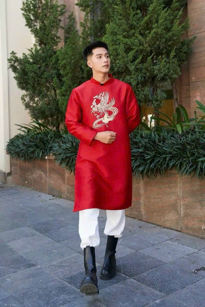 Modernized Ao Dai For Men - LAN Ao Dai For Men | Men Dress | Ao Dai For Tết