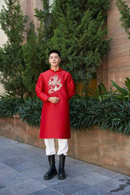 Modernized Ao Dai For Men - LAN Ao Dai For Men | Men Dress | Ao Dai For Tết